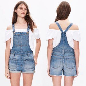 Madewell Short Overalls With Patch Pocket Shorts - Size S